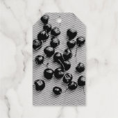 Foto van verse rode kersen cadeaulabels (Achterkant)