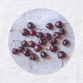 Foto van verse rode kersen labels (Design 1)