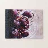 Foto van verse rode kersen legpuzzel (Horizontaal)