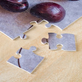 Foto van verse rode kersen legpuzzel (Zijkant)