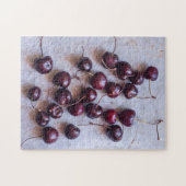 Foto van verse rode kersen legpuzzel (Horizontaal)