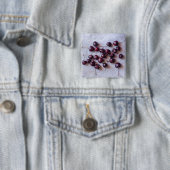 Foto van verse rode kersen vierkante button 5,1 cm (In situ)