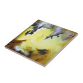 Foto van Vibrant Natural Moss Agate ontworpen Tegeltje (Zijkant)