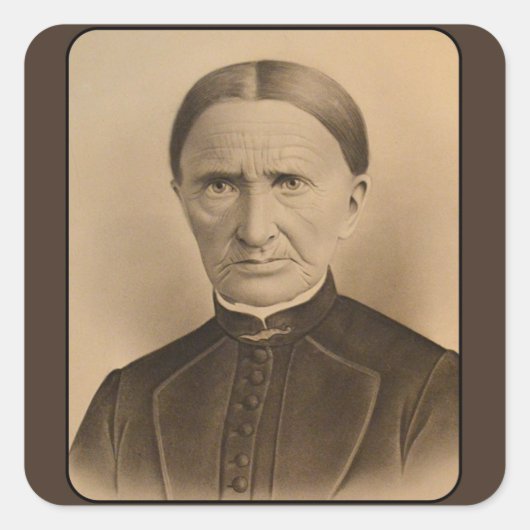  foto van Victoriaans vrouw Vierkante Sticker (Voorkant)