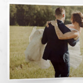 Foto van vijftigste trouwjubileum drieluik uitnodiging (Binnenzijde eerst)