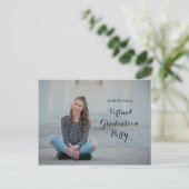 Foto van virtuele GraduPartij Aankondigingskaart (Staand voorkant)