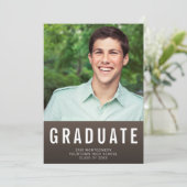 Foto van virtuele GraduPartij Brown Ombre Kaart (Staand voorkant)