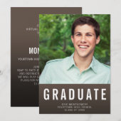 Foto van virtuele GraduPartij Brown Ombre Kaart (Voorkant / Achterkant)