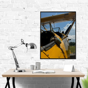 Foto van vliegtuigcockpit,Cool Aviation Piloot Vad Perfect Poster