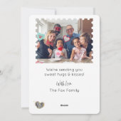 Foto van vos op Valentijnsdag Feestdagenkaart (Achterkant)