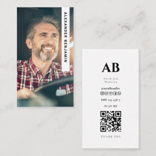 Foto van vrachtwagenchauffeur QR Code Visitekaartj Visitekaartje