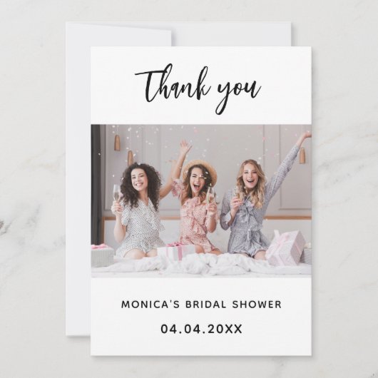 Foto van vrijgezellenfeest bedankt je creditcard kaart (Voorkant)