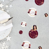 Foto van vrijgezellenfeest burgundy confetti