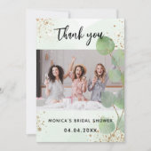 Foto van vrijgezellenfeest eucalyptus - bedankt kaart (Voorkant)