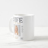 Foto van vrouw van het jaar koffiemok (Voorkant links)