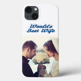 Foto van vrouw zeeblauwe iPhone hoes