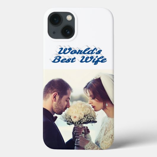 Foto van vrouw zeeblauwe iPhone hoes (Achterkant)