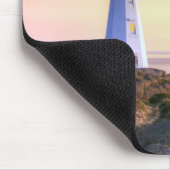 Foto van vuurtoren en zonnebanken muismat (Hoek)