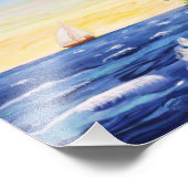 Foto van vuurtoren foto afdruk (Hoek)