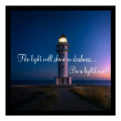 Foto van vuurtoren perfect poster (Voorkant)