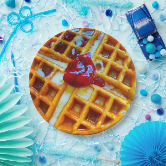 Foto van Waffle Papieren Bordje (Feest)