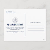 Foto van Warm Wishes Beach Navy Blue Feestdagenkaart (Achterkant)