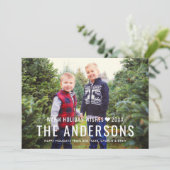 Foto van Warm Wishes Green Buffalo Plays Feestdagenkaart (Staand voorkant)