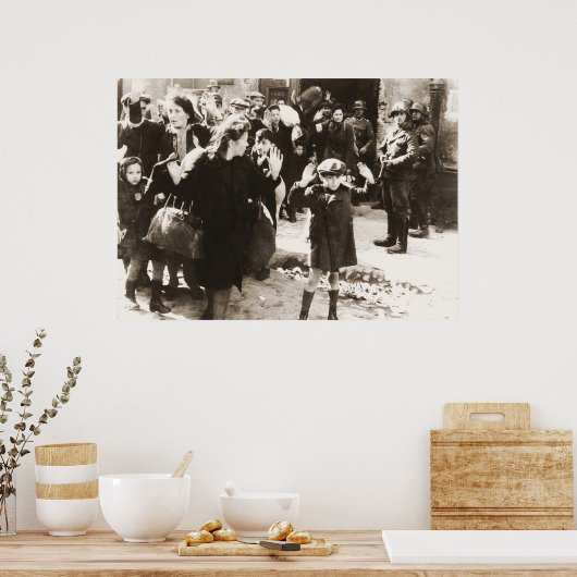 Foto van Warschau Ghetto Uprising van Jurgen Stroo Poster (Keuken)