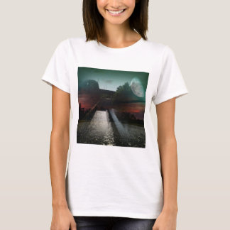 Foto van waterbrug in het maanlicht T-shirt