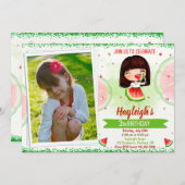 Foto van Watermelon op uitnodiging voor de verjaar (Voorkant / Achterkant)