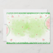 Foto van Watermelon verjaardagsuitnodiging Meisje  Kaart (Achterkant)