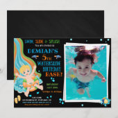 Foto van Waterslide verjaardagsuitnodiging Pool Kaart (Voorkant / Achterkant)