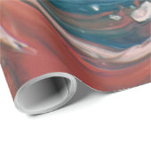 Foto van waterverfschilderij sluiten cadeaupapier (Rol Hoek)