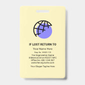 Foto van werkneemster bij pastolaire badge (Back)