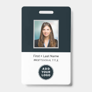 Foto van werknemer Bedrijfslogo, Streepjescode Aan Badge