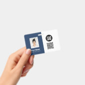 Foto van werknemer, Logo, Beroep, QR-code, Naam ID Badge (Handheld)