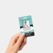 Foto van werknemer Naam ID-kaart Logo Bar Code Aan Badge (Handheld)
