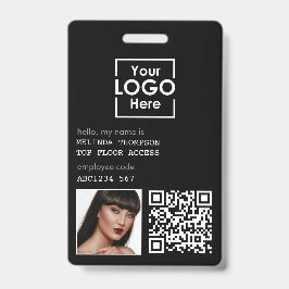 Foto van werknemers-ID Bedrijfsidentificatie QR-co Badge