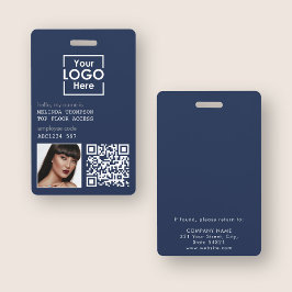 Foto van werknemers-ID Bedrijfsidentificatie QR-co Badge
