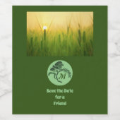 Foto van Whimsical Hooded Grasshopping Wijn Etiket (Enkel label)