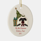 Foto van Whimsical Sheep Child's | Keramisch Ornament (Rechts)