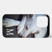 Foto van White Dog met Cute Paws Single Initiaal Case-Mate iPhone Case (Achterkant (horizontaal))