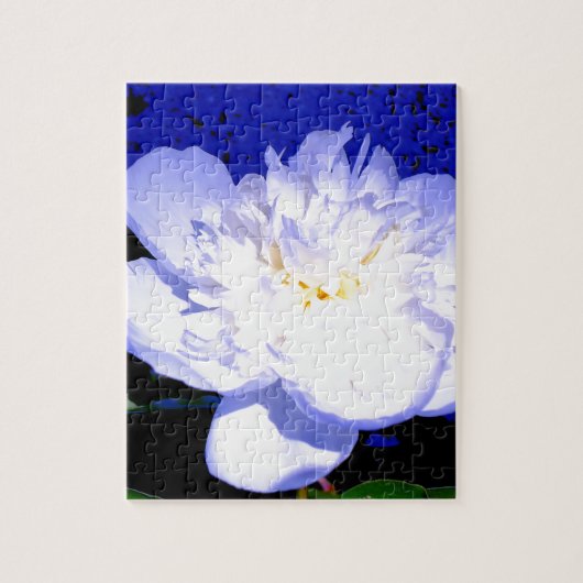 Foto van White en paars Peony Legpuzzel (Verticaal)