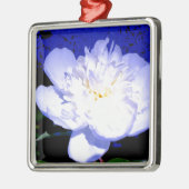 Foto van White en paars Peony Metalen Ornament (Links)