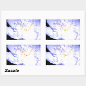 Foto van White en paars Peony Rechthoekige Sticker (Vel)