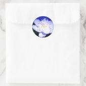 Foto van White en paars Peony Ronde Sticker (Tas)