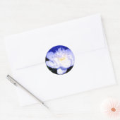Foto van White en paars Peony Ronde Sticker (Envelop)