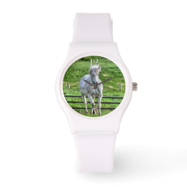 Foto van White Horse Equine Horloge (Voorkant)