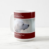 Foto van White Labrador Retriever Mix Cute Profile Koffiemok (Voorkant links)