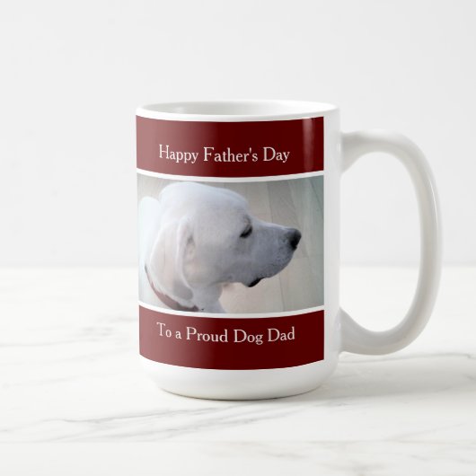 Foto van White Labrador Retriever Mix Cute Profile Koffiemok (Rechts)